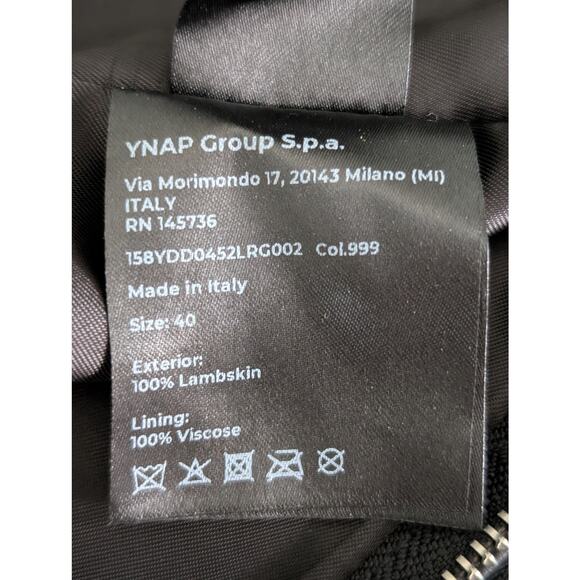 8 by YOOX Italian Leather Pencil Mid-Long Dress Black IT Size 40 US Size 4 Small - Picture 12 of 12